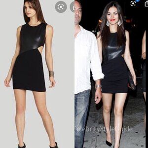 BCBGMaxAzria Kay Asymmetric Cutout Dress Size Medium